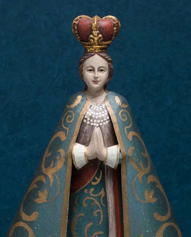 Ocotláni Szűzanyát ábrázoló figura.