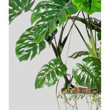 Exkluzív megjelenésű, modern, kortás stílusú, 100 cm magas, függeszthető filodendron műnövény kompozíció.
