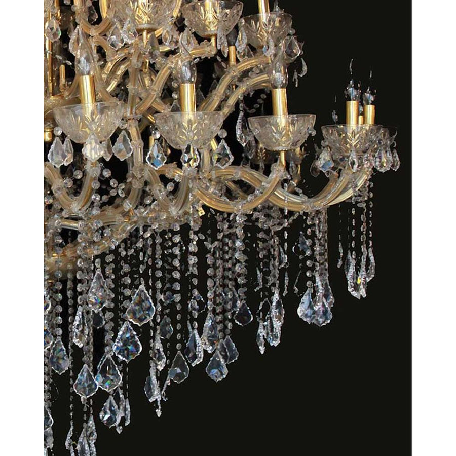 Prémium minőségű, klasszikus stílusú, nagy méretű, üveg kristály csillár