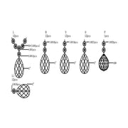 Prémium minőségű, klasszikus stílusú, nagy méretű, üveg kristály csillár