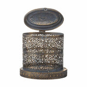 Patinás, óarany színű orientál stílusú fémlámpás