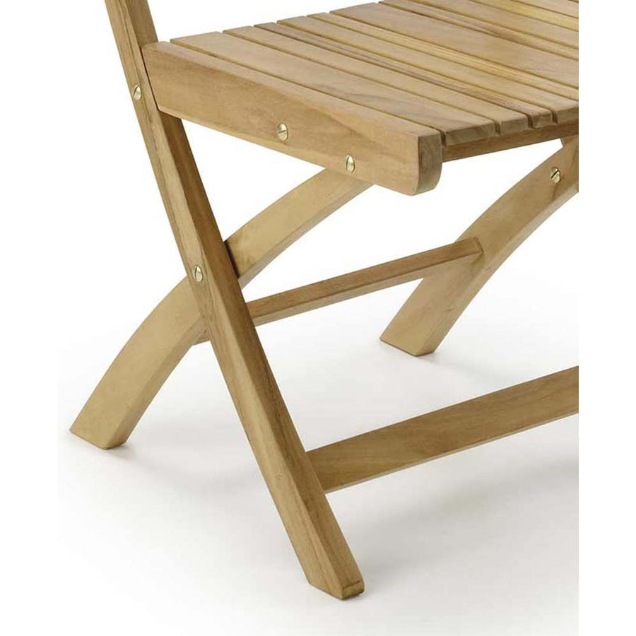 Prémium minőségű, mediterrán stílusú, összecsukható kézműves kerti teakfa szék