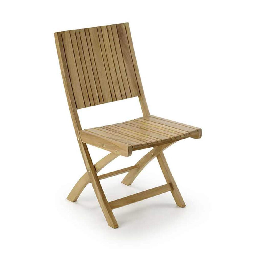 Prémium minőségű, mediterrán stílusú, összecsukható kézműves kerti teakfa szék