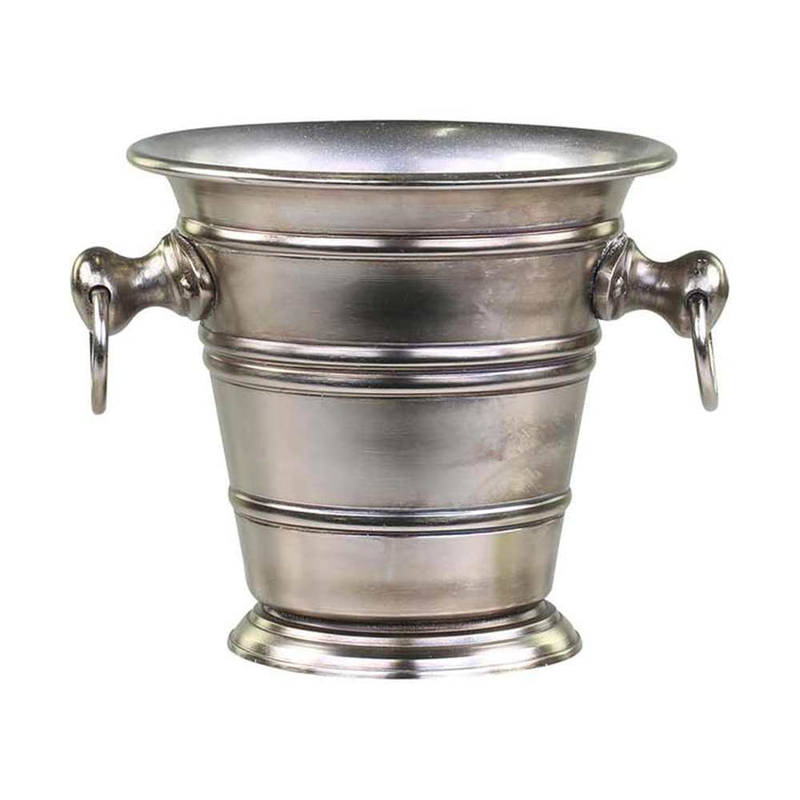 Vintage stílusú, alumíniumból készült, autentikus megjelenésű pezsgőhűtő vödör 