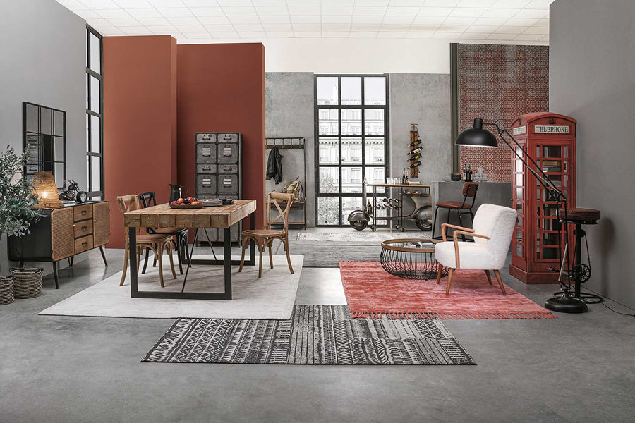 TELEPHONE piros telefonfülke vitrines könyvszekrény 180 cm