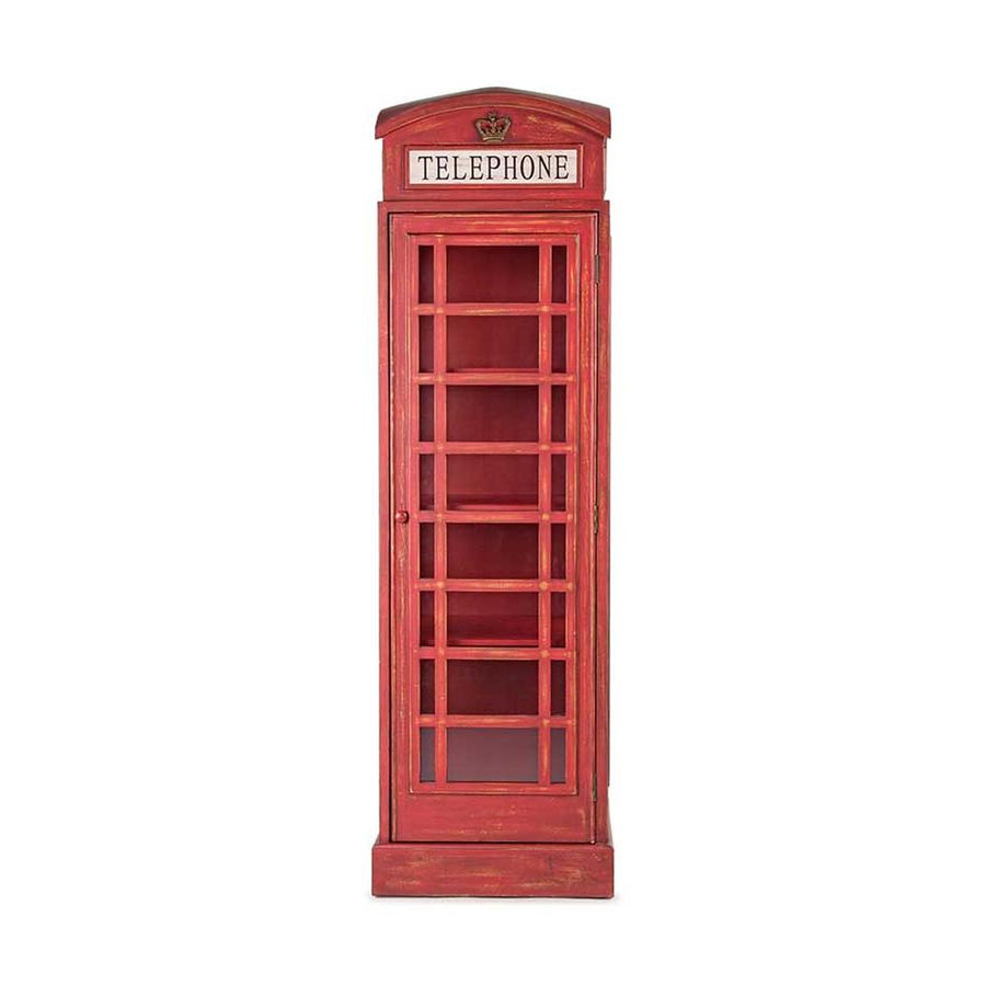 TELEPHONE piros telefonfülke vitrines könyvszekrény 180 cm