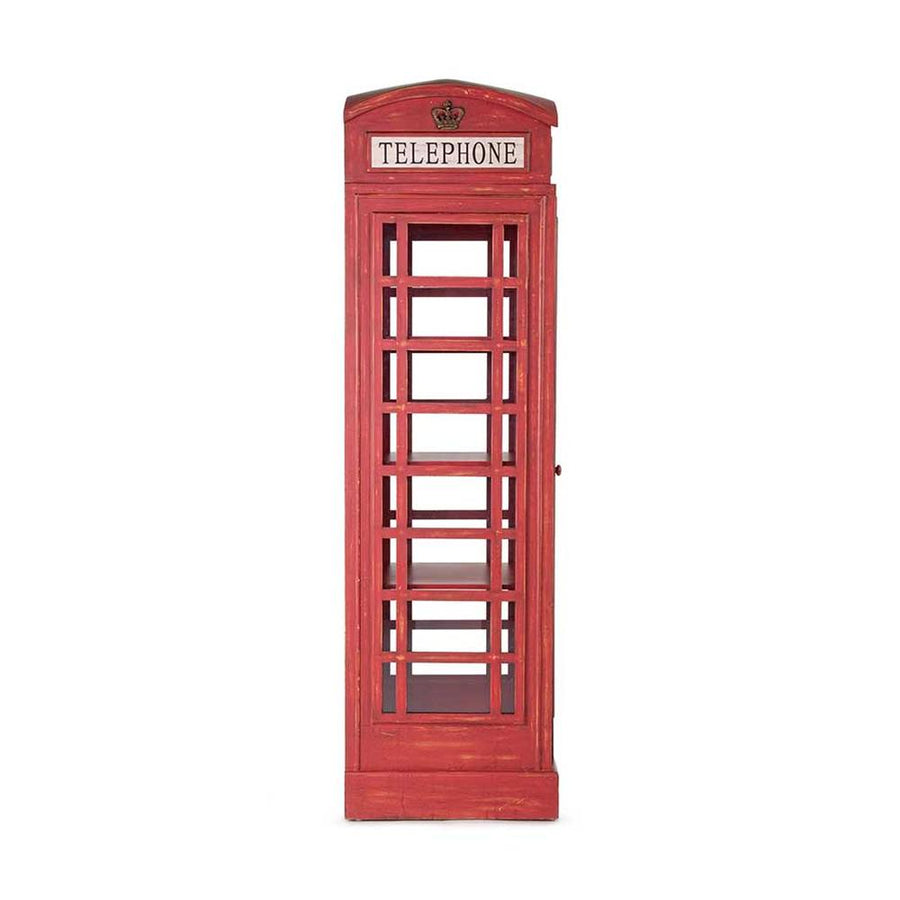 TELEPHONE piros telefonfülke vitrines könyvszekrény 180 cm