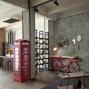 TELEPHONE piros telefonfülke vitrines könyvszekrény 180 cm