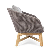 Prémium kategóriás, 2 személyes design kerti kanapé szürke színű párnákkal