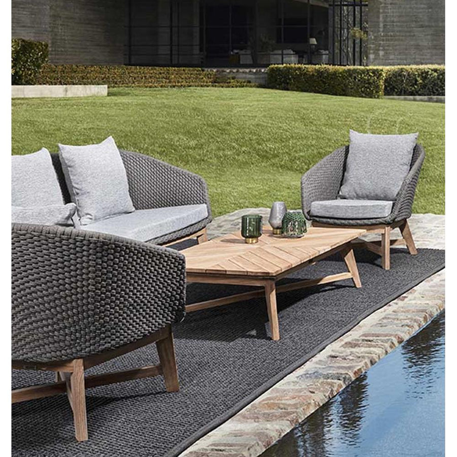 Prémium kategóriás, design teakfa dohányzóasztal