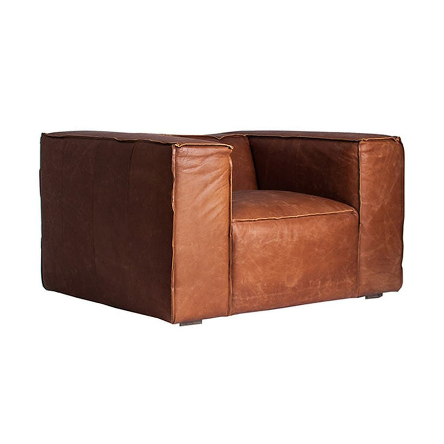 Kortárs loft stílusú prémium kézműves bőrfotel.