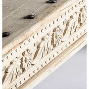 Prémium kategóriás, orientál stílusú, nagyméretű faragott mangófa dohányzóasztal