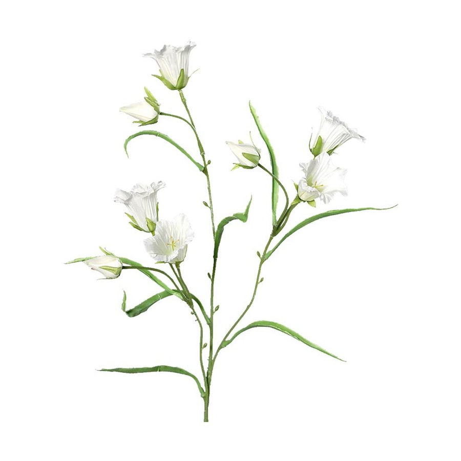 Prémium minőségű, 66 cm magas, élethű, fehér színű, mesterséges mű harangvirág