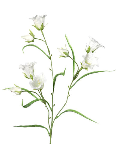 Prémium minőségű, 66 cm magas, élethű, fehér színű, mesterséges mű harangvirág