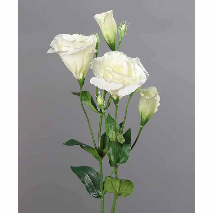 68 cm magas, fehér színárnyalatú mesterséges liziantusz művirág 