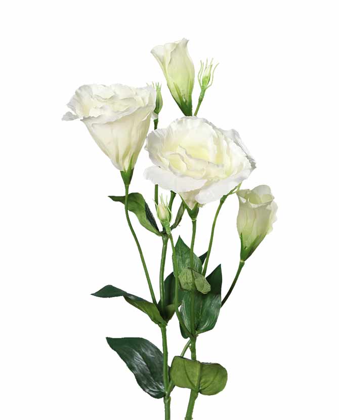 68 cm magas, fehér színárnyalatú mesterséges liziantusz művirág 