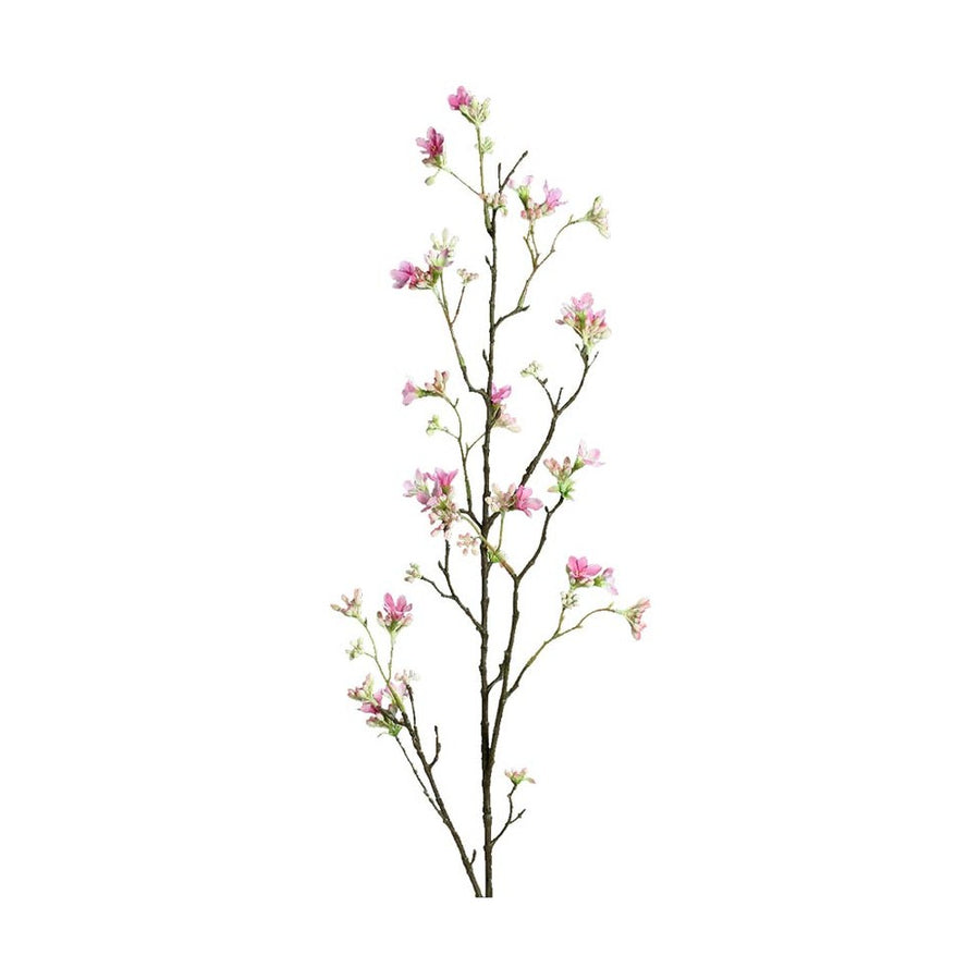 100 cm magas, élethű, apró rózsaszín színű virágú mű hétfiúvirágcserje