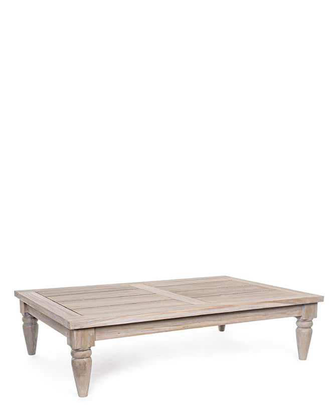 Prémium minőségű, 120 cm hosszú és 80 cm széles, keleti stílusú, homokfúvott felületkezelésű kézműves teakfa kerti asztal