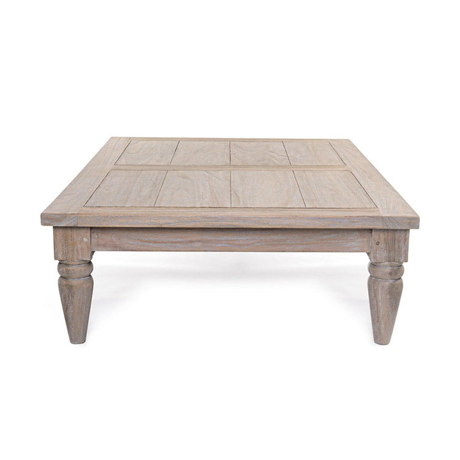 Prémium minőségű, 120 cm hosszú és 80 cm széles, keleti stílusú, homokfúvott felületkezelésű kézműves teakfa kerti asztal