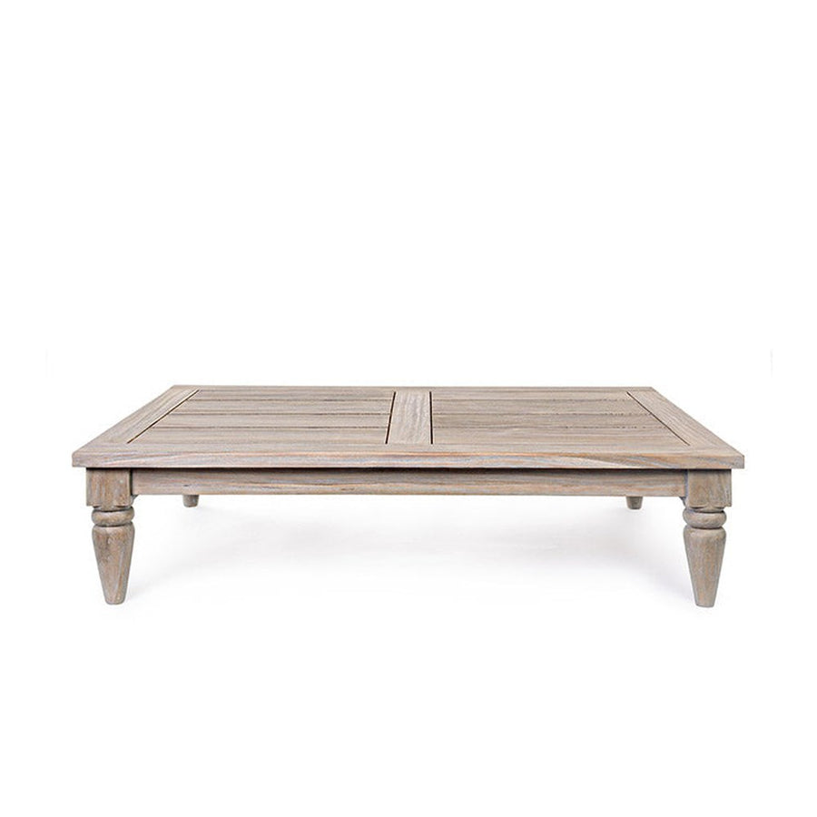 Prémium minőségű, 120 cm hosszú és 80 cm széles, keleti stílusú, homokfúvott felületkezelésű kézműves teakfa kerti asztal