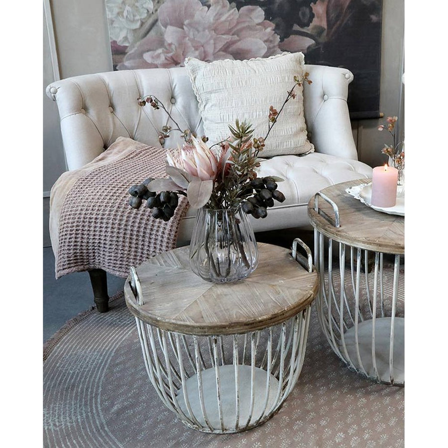 szárított hatású, 66 cm magas, halvány rózsaszín színű szálas protea művirág