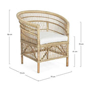 JOSEFINA natúr rattan fotel