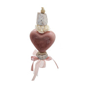 Vintage stílusú, rózsa illatú kézműves illatfüzér szív formájú krémviasz dísszel