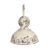 Ipari formavilágú, Shabby Chic stílusú, 47 cm hosszú, krém színű, antikolt felületű, falilámpa