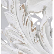 Shabby Chic stílusú, kör alakú, kézműves fenyőfa dohányzóasztal