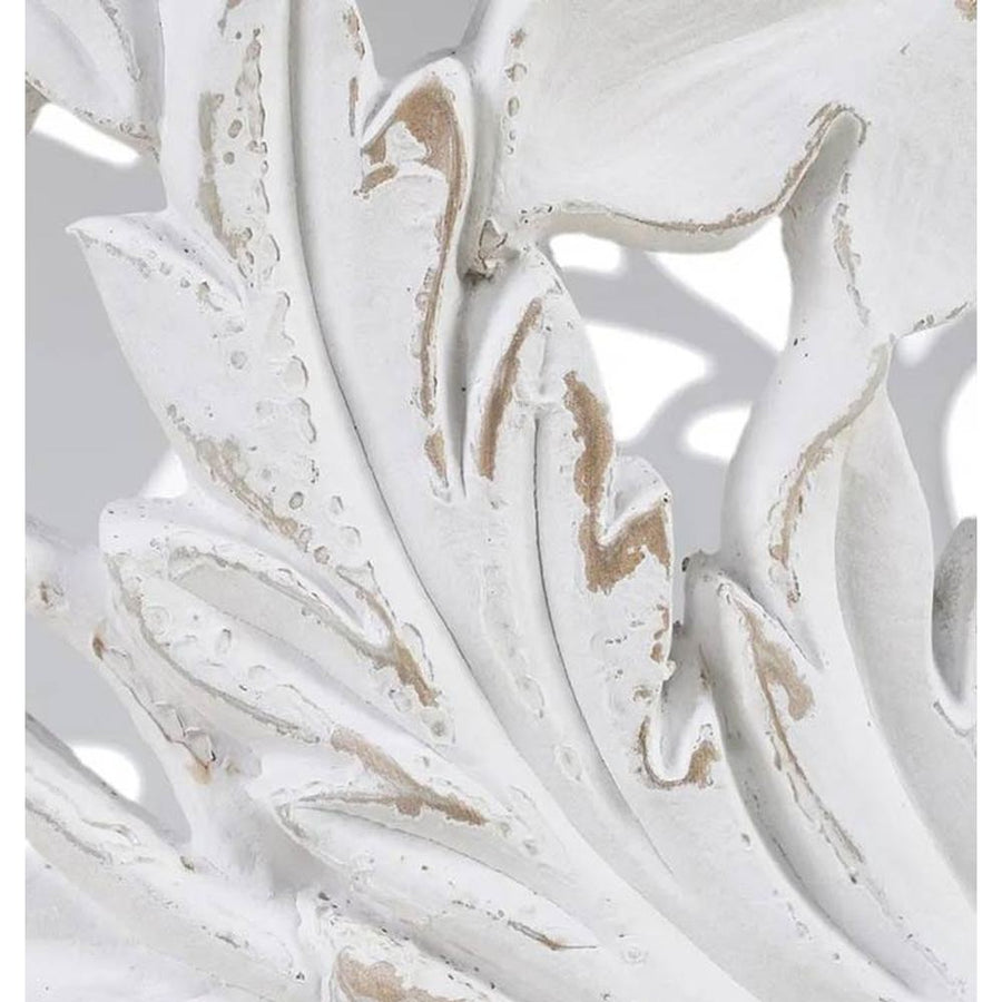 Shabby Chic stílusú, kör alakú, kézműves fenyőfa dohányzóasztal