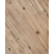 Shabby Chic stílusú, kör alakú, kézműves fenyőfa dohányzóasztal