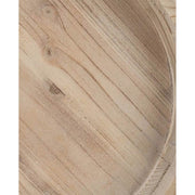 Shabby Chic stílusú, kör alakú, kézműves fenyőfa kisasztal