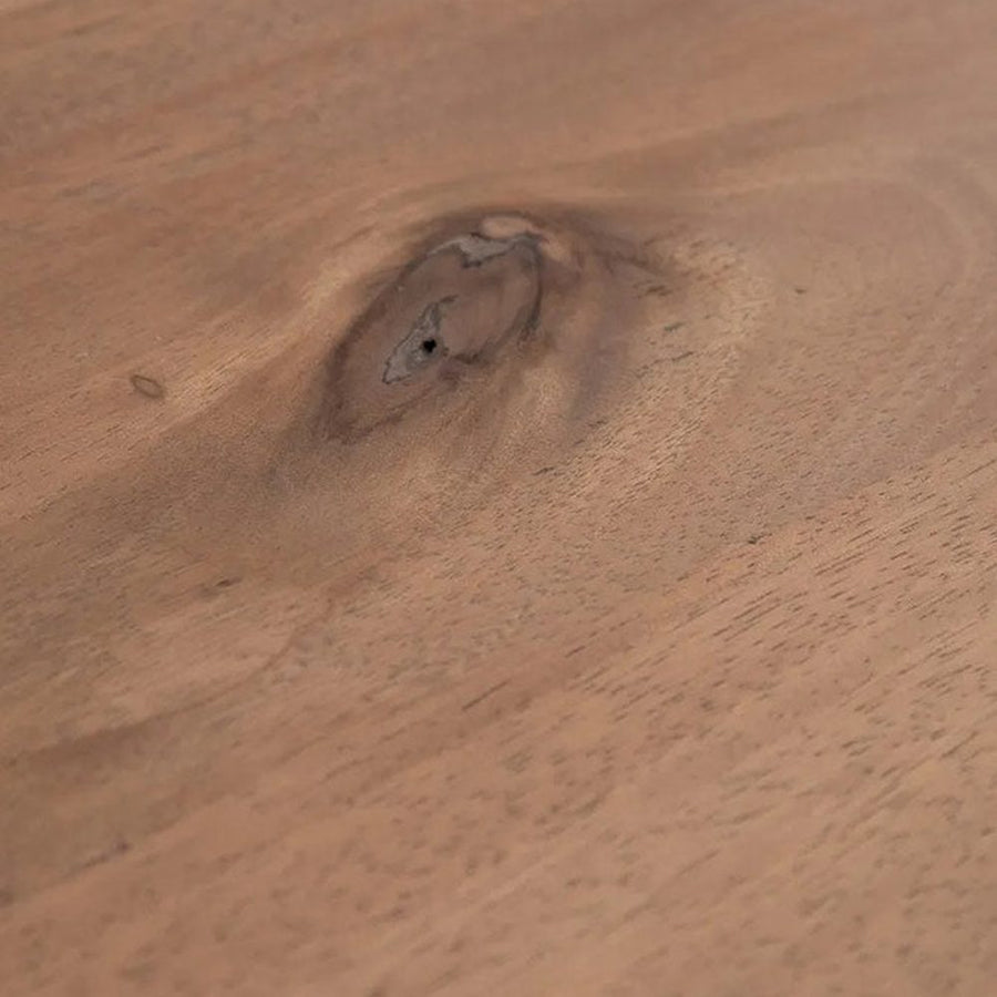 Nagyméretű, 220 cm hosszú és 90 cm széles, tömör trópusi suarfából készült modern skandináv stílusú étkezőasztal