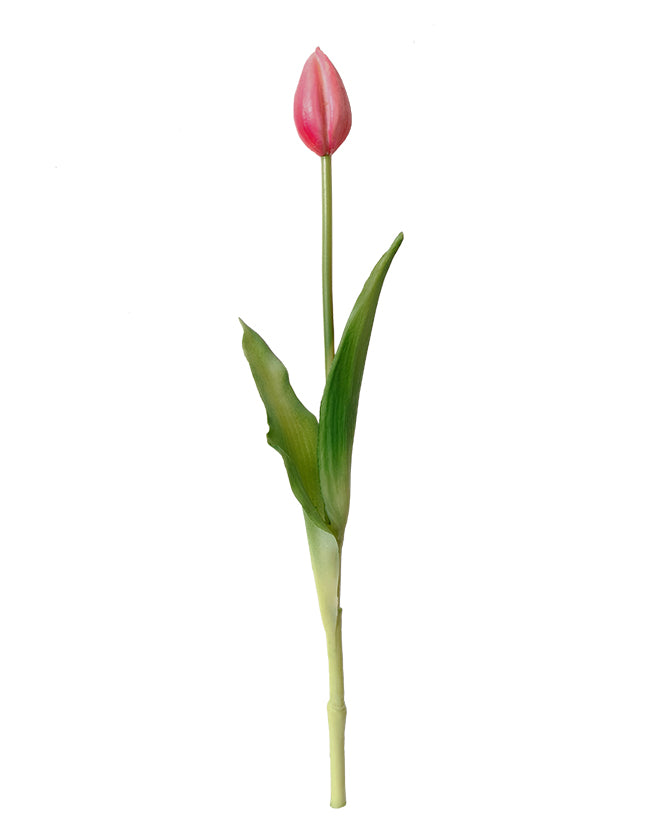 Élethű megjelenésű, rózsaszín színű bimbós tulipán művirág