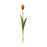 Élethű megjelenésű, narancssárga színű bimbós tulipán művirág