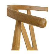 Vintage stílusú, szilfából készült, natúr színű rattan ülőfelülettel rendelkező, formatervezett kézműves karosszék