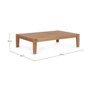 Prémium kategóriás, kortárs keleti stílusú, 120 cm hosszú és 80 cm széles teakfa kerti asztal