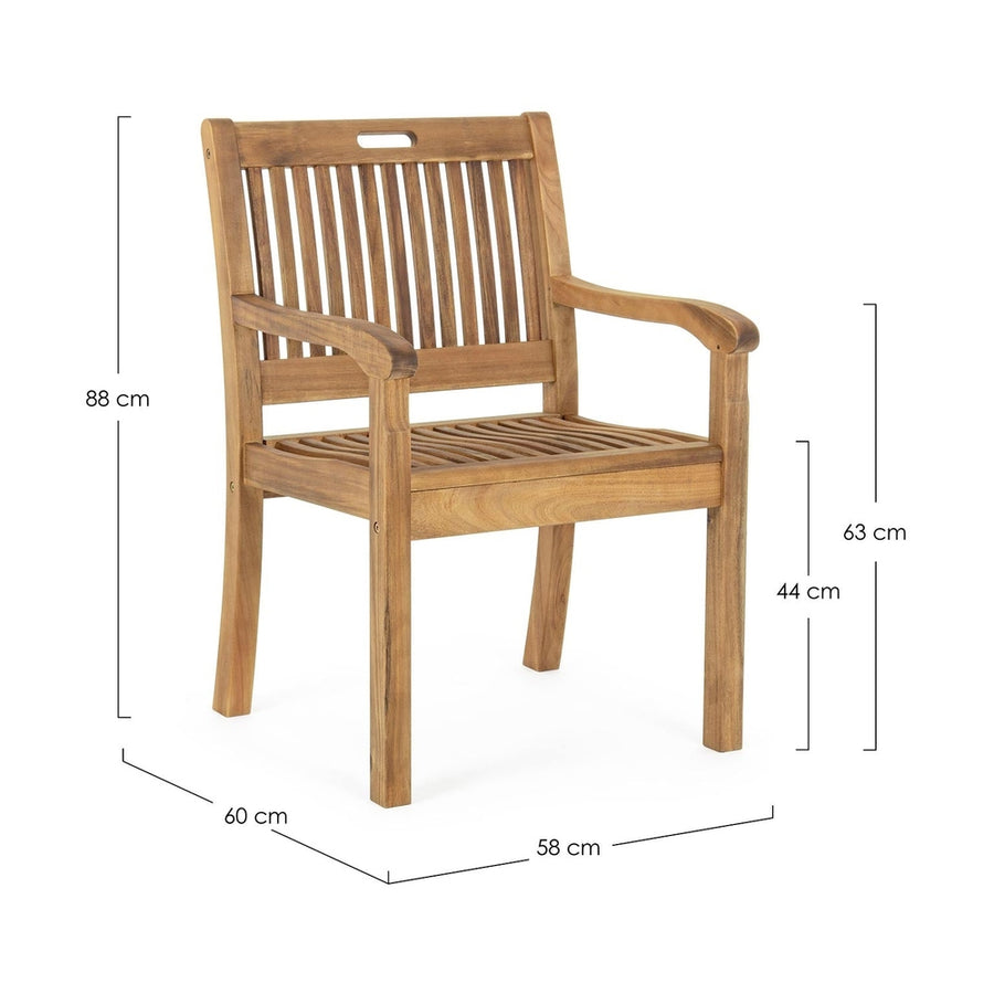 NOEMI natúr akácfa kerti karosszék