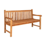 Mediterrán stílusú, 150 cm hosszú, kézműves kerti teakfa pad.