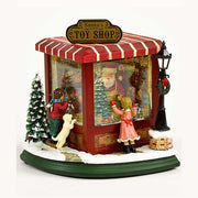 Prémium kategóriás, LED világítással felszerelt, viktoriánus kort idéző, békebeli, zenélő játékbolt működő kisvasúttal