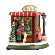 Prémium kategóriás, LED világítással felszerelt, viktoriánus kort idéző, békebeli, zenélő játékbolt működő kisvasúttal