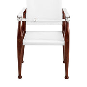 Prémium kategóriás, cserzett bőrből és esztergált juharfából készült kézműves tiszti karosszék