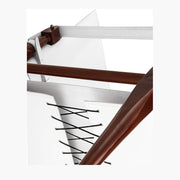 Prémium kategóriás, cserzett bőrből és esztergált juharfából készült kézműves tiszti karosszék