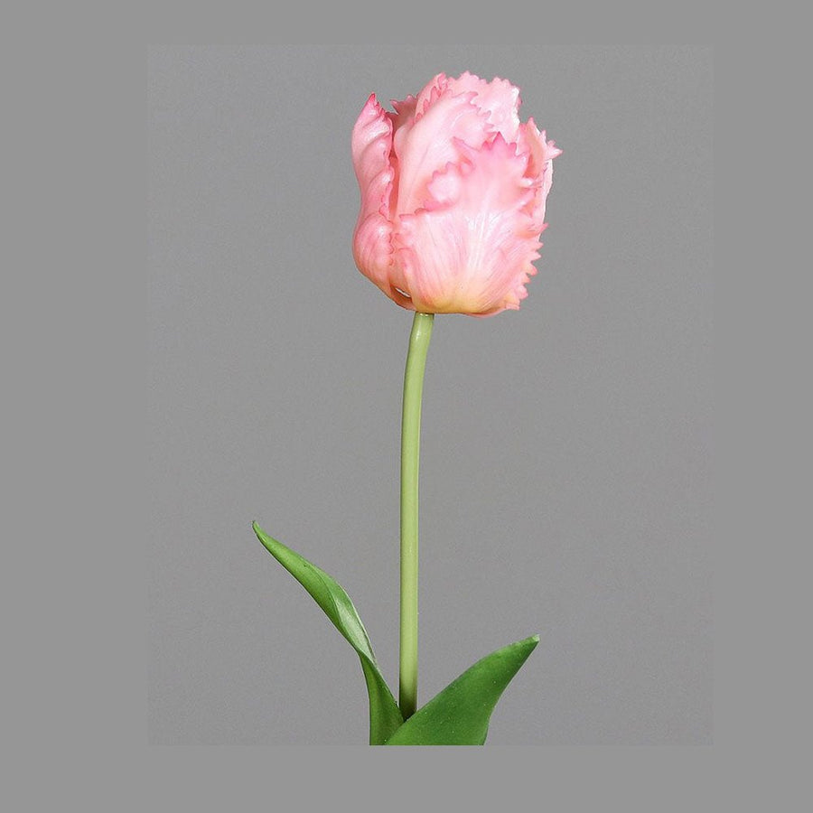 Rózsaszín színű, papagáj tulipán művirág.