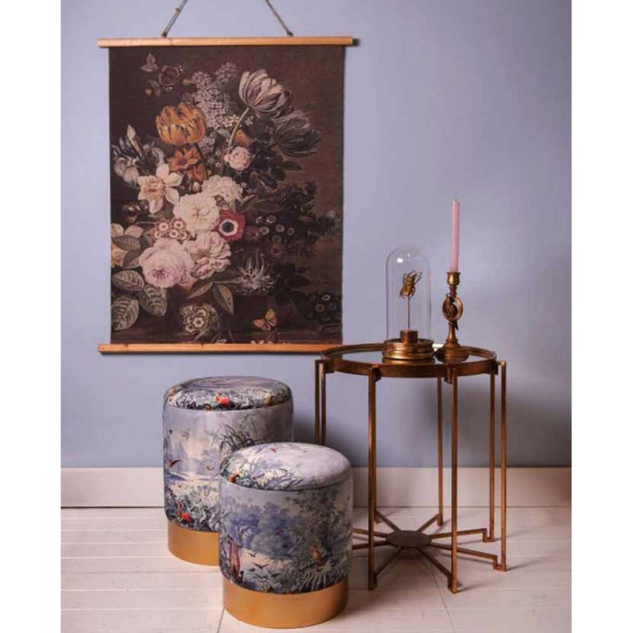 Vintage stílusú, nagyméretű virágcsendélet vászonprinten