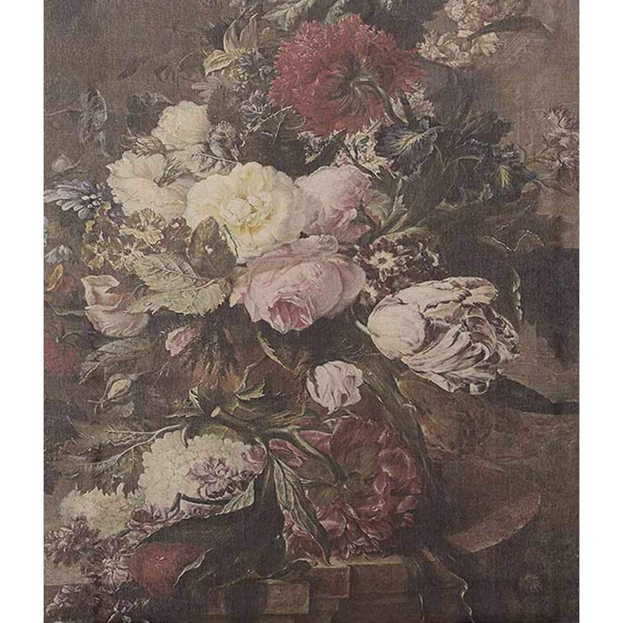 Vintage stílusú, nagyméretű virágcsendélet vászonprinten
