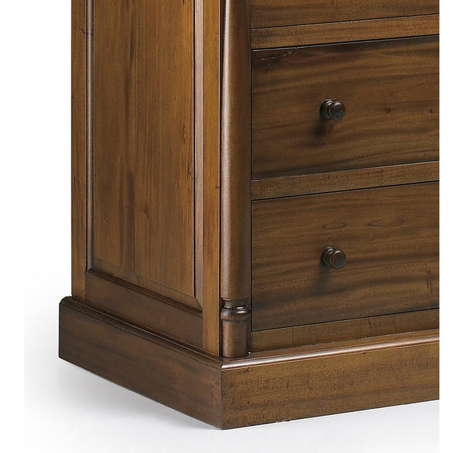 Vintage stílusú, mahagóni fából készült, kézműves komód