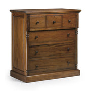 Vintage stílusú, mahagóni fából készült, kézműves komód