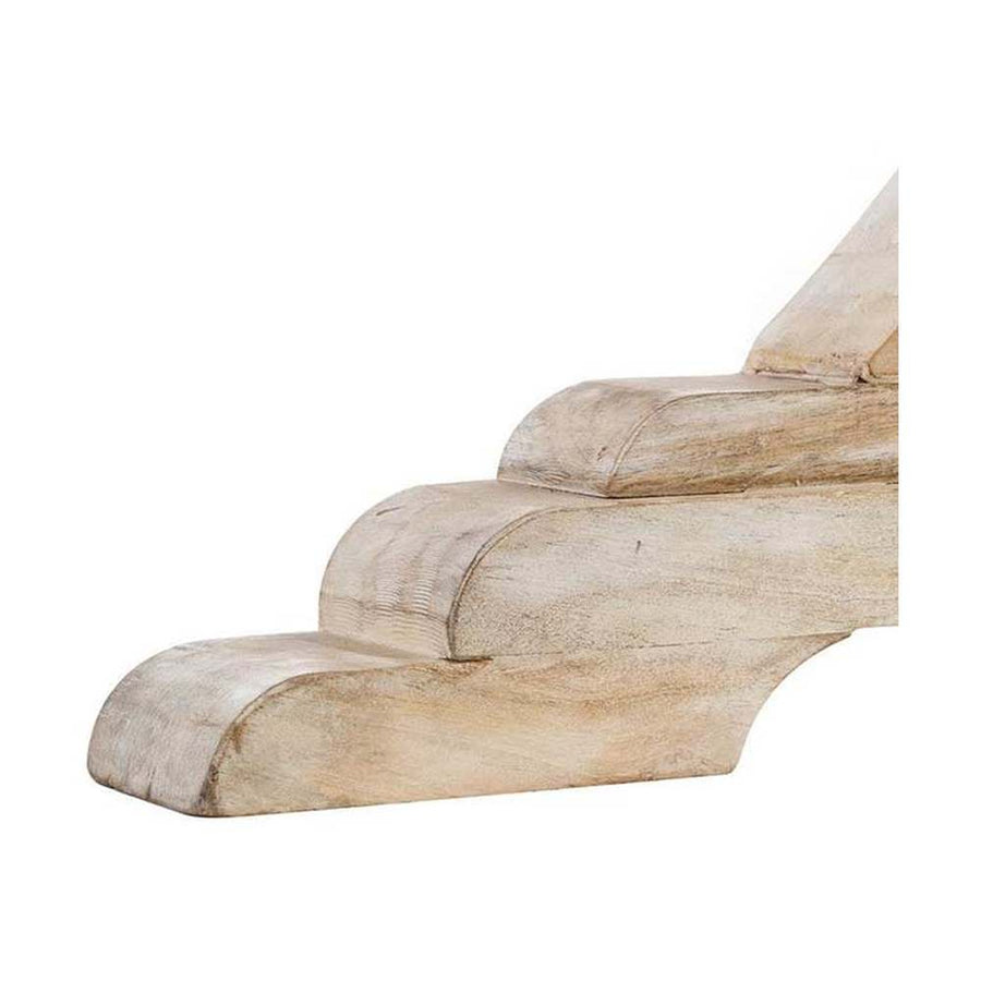 Prémium kategóriás, tömör mangófából készül, 150 cm átmérőjű, vidéki vintage stílusú, kör formájú étkezőasztal faragott lába 