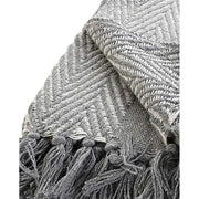 Vintage stílusú, pasztell színvilágú, rombusz mintás rojtszegélyes pamut pléd